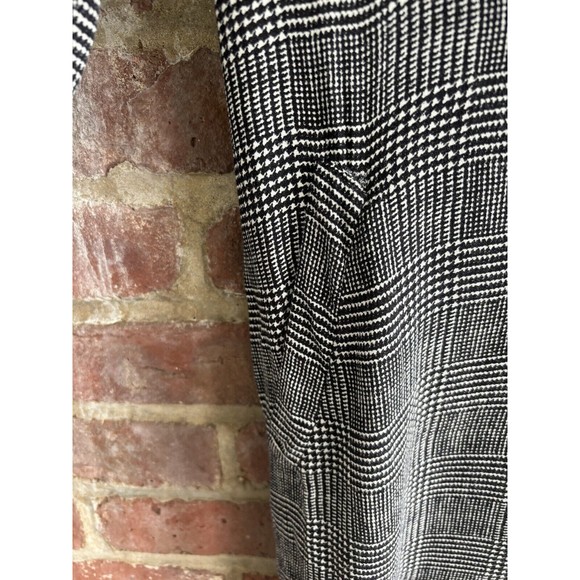 Reformation Black & White Glen Plaid Blazer Button-Up Longline Blazer Size 2 - Picture 7 of 13